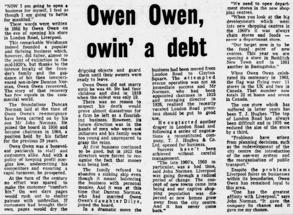 Historic Coventry Forum Owen Owen